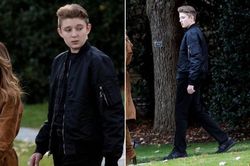 'Hoàng tử Nhà Trắng' Barron Trump cao ráo, ăn mặc bảnh bao ở tuổi 14