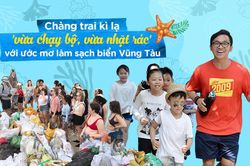Chàng trai kì lạ 'vừa chạy bộ, vừa nhặt rác' với ước mơ làm sạch biển Vũng Tàu