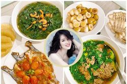 Lê Phương gợi ý thực đơn 'đạm bạc' cả tuần, đặc biệt cuối tuần lại do ông xã 'đổi gió'