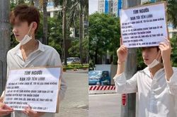 Chàng trai giơ biển tìm bạn gái bỏ nhà đi khiến dân mạng tranh cãi