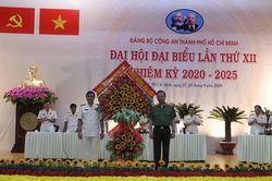 Bộ trưởng Tô Lâm và Chủ tịch UBND TPHCM Nguyễn Thành Phong dự Đại hội Đảng bộ Công an TPHCM