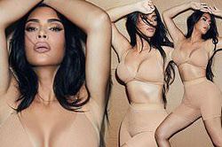 Kim Kardashian gợi cảm khoe dáng 'đồng hồ cát' với nội y màu nude