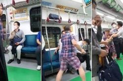 Clip người đàn ông không đeo khẩu trang hành hung hành khách nhắc nhở