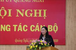 Chuẩn y đồng chí Bùi Thị Quỳnh Vân giữ chức Bí thư Tỉnh ủy Quảng Ngãi