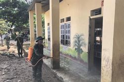 BĐBP Sơn La: Vệ sinh, khử khuẩn trường học đón học sinh vào năm học mới