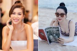 Minh Tú mặc trễ nải khoe vai trần nuột nà, Giáng My nóng bỏng với bikini ở tuổi 50