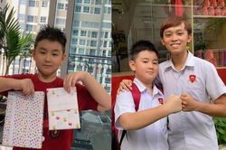 Con trai Lê Phương nổi bật nhất trường ngày khai giảng, phấn khích được song ca với Hồ Văn Cường
