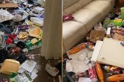 Khách thuê nhà vừa quỵt tiền, vừa để rác phủ kín mít đến mức không nhìn thấy sàn nhà đâu
