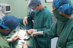 Cấp cứu bé trai 5 tuổi bị chó cắn tróc da đầu