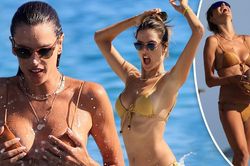 Alessandra Ambrosio nóng bỏng 'gây mê' với bikini màu nude