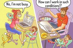 12 bức hình cho thấy sự khác biệt trong cách dạy con của bố và mẹ