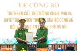 Thủ tướng Chính phủ và Bộ Công an khen thưởng chiến công xuất sắc của Công an Hà Nội
