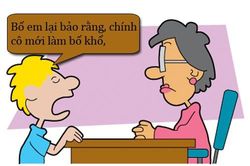 Truyện cười: 'Bố em khổ là tại cô'
