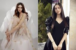 Võ Hoàng Yến hóa 'nữ thần' với váy xuyên thấu, Tiểu Vy diện váy cổ chữ V nóng bỏng