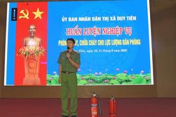 Huấn luyện nghiệp vụ PCCC cho lực lượng dân phòng năm 2020