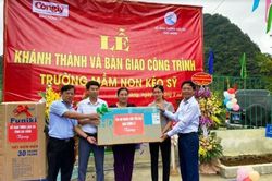 Báo Công lý phối hợp khởi công xây dựng trường Mầm non Khuổi Giào