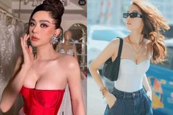 Lâm Khánh Chi, Mai Phương Thúy, Ngọc Trinh cuồng style áo cúp che ngực lấp lửng