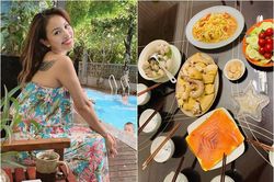 Vân Hugo 'thả thính ngọt' khi nấu ăn cho chồng mới cưới, dàn sao Việt bình luận hài hước