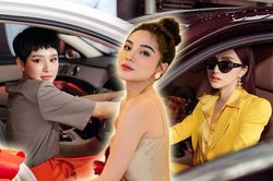 Thời trang khoe xế hộp của sao: Toàn chưng diện soái tỷ, riêng Kỳ Duyên đi ngược với đám đông