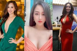 Đỏ mặt với những bộ đầm cổ sâu khoét rộng khoe ngực hết cỡ của Mai Phương Thúy