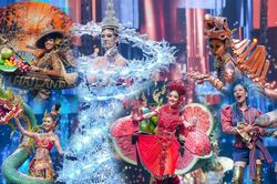 National Costume Miss Grand Thailand 2020: Xuồng ghe - chợ cá - xương khủng long lồng lộn choáng ngợp