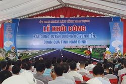 Nam Định: Khởi công đường bộ ven biển gần 2.700 tỷ đồng