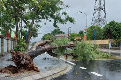 Bão số 5 suy yếu thành áp thấp nhiệt đới, Quảng Bình mưa trên diện rộng