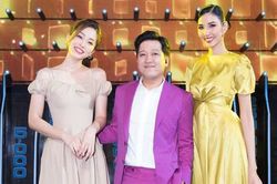 Trường Giang bị dìm hàng chiều cao khi chụp ảnh cùng Á hậu Phương Nga và Hoàng Thùy