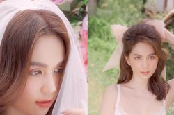 Ngọc Trinh đội khăn cưới đẹp nhưng dân tình chỉ soi vòng 1