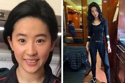 Khoe trọn dáng vóc với bộ đồ ôm sát nhưng sao Lưu Diệc Phi lại lùn một mẩu như thế này?