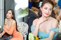 Mai Phương Thúy, Nhã Phương nhiều lần diện váy trễ vai lấp ló vòng 1 gây mê người đối diện