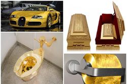 Nhà nghèo tích từng chỉ, đại gia lấy vàng dát bồn cầu khoe đẳng cấp