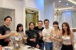 Sara Lưu vác bụng bầu song thai ở những tháng cuối cùng ông xã hội ngộ gia đình Đăng Khôi