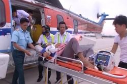 Trực thăng đưa ngư dân bệnh nặng từ Trường Sa về đất liền điều trị