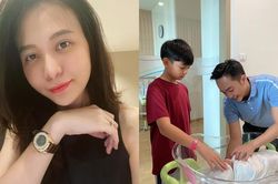 'Mẹ bỉm' Đàm Thu Trang lộ mặt mộc thiếu ngủ sau một tháng chăm con