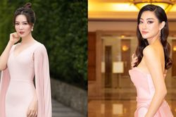 Thụy Vân, Lương Thùy Linh ngọt ngào, yêu kiều với váy hồng