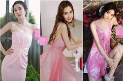 Loạt mỹ nhân Hoa ngữ 'chữa sến' cho váy hồng
