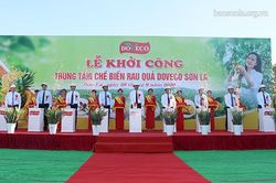 Khởi công xây dựng Dự án Trung tâm chế biến rau quả DOVECO Sơn La