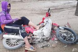 Nữ sinh ở Nghệ An bị xe tải cán gãy chân trên đường đi học