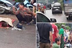 Người thân gào khóc bên thi thể cô gái trẻ chết thảm dưới bánh xe tải