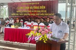 Mít tinh hưởng ứng ngày toàn dân phòng cháy, chữa cháy