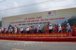 Khởi động dự án cao tốc Đồng Đăng - Trà Lĩnh