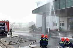 Bệnh viện HNĐK Nghệ An tăng cường tập huấn, diễn tập công tác phòng cháy, chữa cháy