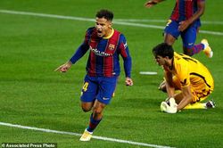 Messi tịt ngòi, Coutinho giúp Barca thoát thua