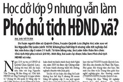 Vụ 'Học dở lớp 9 nhưng vẫn làm Phó chủ tịch HĐND xã': Thừa nhận chưa tốt nghiệp THCS