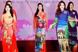 Hình ảnh Hà Nội ngàn năm hiện diện trên tà áo dài