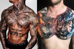 Loạt hình xăm ngực sành điệu cho nam giới