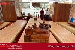 Bộ bàn ghế làm từ gỗ Cẩm Nam Phi được rao bán nửa tỷ đồng