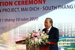 Phó Thủ tướng phát lệnh thông xe cầu cạn Mai Dịch-Nam Thăng Long