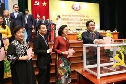 Đại hội đại biểu Đảng bộ TP Hà Nội lần thứ XVII lấy phiếu giới thiệu chức danh Bí thư Thành ủy khóa XVII